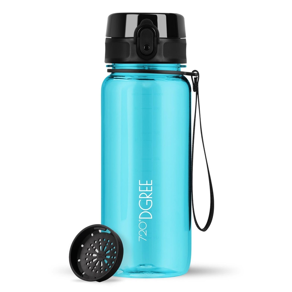 [720_15_650ml_sky_blue] Trinkflasche 720DGREE uberBottle Trinkflasche 650ml crystalClear Sieb (Sky Blue)
